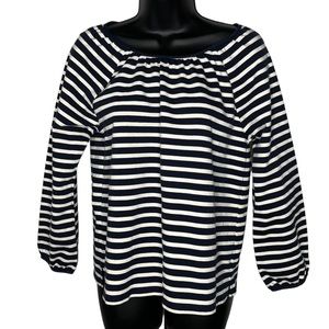 J. Crew Striped Peasant Top Size Small